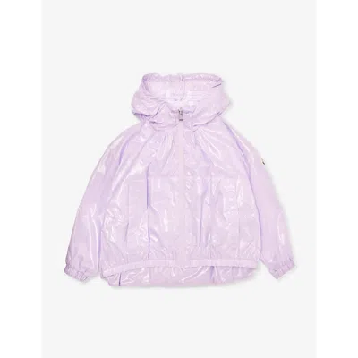 Moncler Girls Light Purple Kids Urbonas Hooded Shell Jacket 4-14 Years