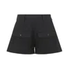 Moncler Girls Logo-patch Cotton Blend Shorts In Black