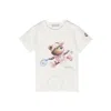 Moncler Girls Logo-print Bear-motif Stretch-cotton T-shirt In Beige
