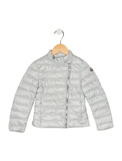 Pre-owned Moncler Babies' Girls Long Sleeve Puffer Jacket In Blue