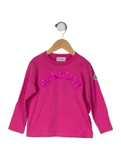 Pre-owned Moncler Babies'  Girls Long Sleeve T-shirt In Pink