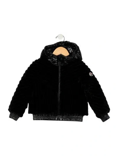 Pre-owned Moncler Babies' Girls Long Sleeve Zip Up Jacket W/tags In Black