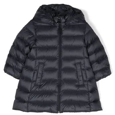 Moncler Girls Majeure Quilted Classic Hood Jacket In Blue