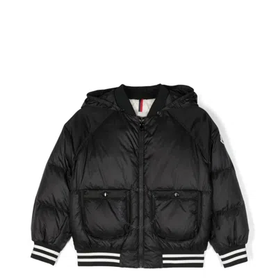 Moncler Girls Martha Hooded Puffer Jacket In Black