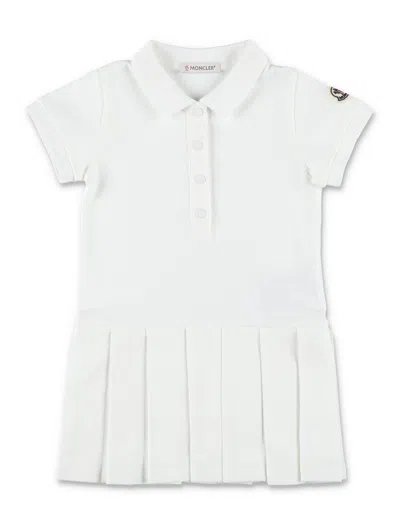 Moncler Girls' Mini Tennis-style Polo Dress In White