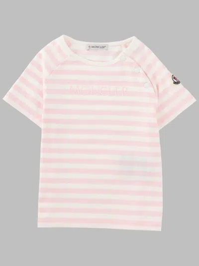 Moncler Kids'  Girls' Mini T-shirt With Cut Sleeves In Pink
