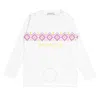 Moncler Girls Natural Geometric Logo Print Long-sleeve T-shirt