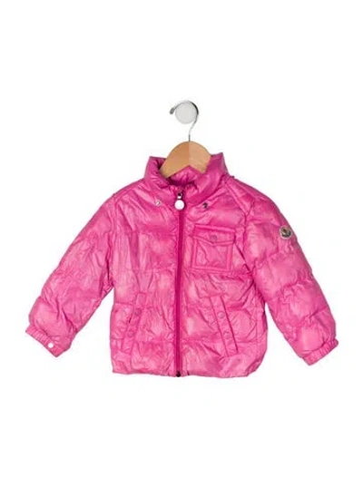 Pre-owned Moncler Babies'  Girls Nylon Down Jacket In Pink