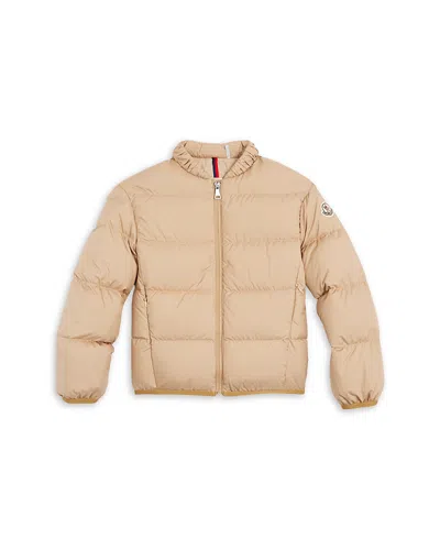 Moncler Girls' Ora Down Bomber Jacket - Big Kid In Nude