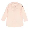 MONCLER MONCLER GIRLS PASTEL PINK PLUSH CHENILLE LONG-SLEEVE DRESS