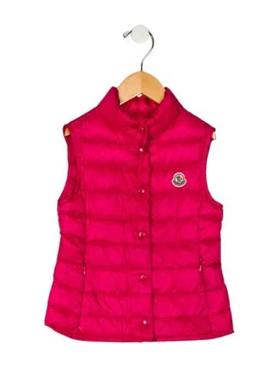 Pre-owned Moncler Babies' Girls' Pink Down Vest