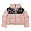 MONCLER MONCLER GIRLS PINK GERS QUILTED DOWN JACKET
