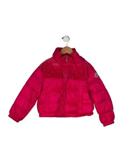 Pre-owned Moncler Babies' Girls Puffer Jacket In Pink