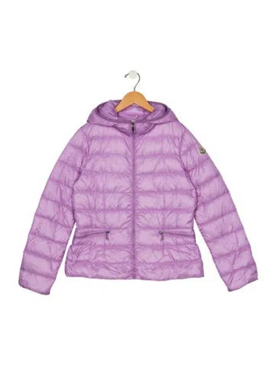 Pre-owned Moncler Kids' Girls' Puffer Jacket In Purple