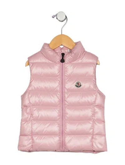 Pre-owned Moncler Babies' Girls' Puffer Vest In Pink