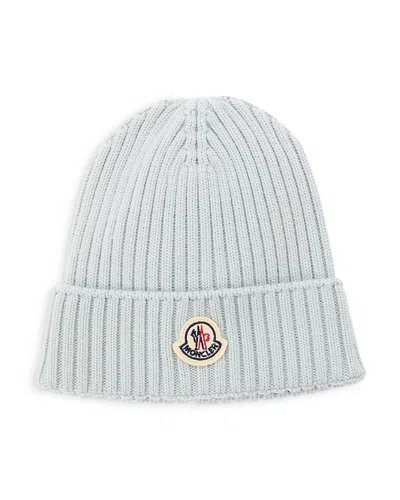 Moncler Girls' Ribbed Wool Beanie - Big Kid In Blue