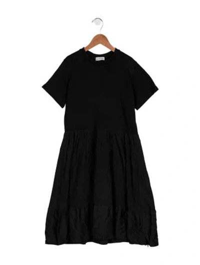 Pre-owned Moncler Kids' Girls' Short Sleeve Dress In Black