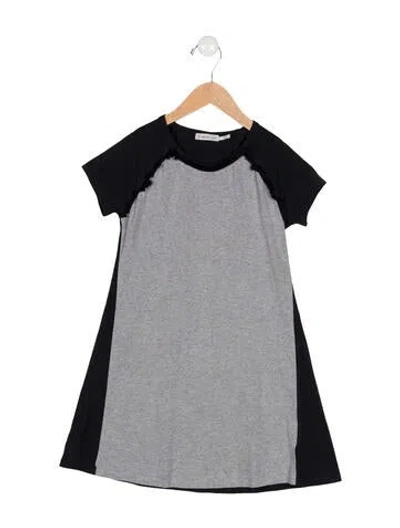 Pre-owned Moncler Kids' Girls' Short Sleeve Dress In Blue