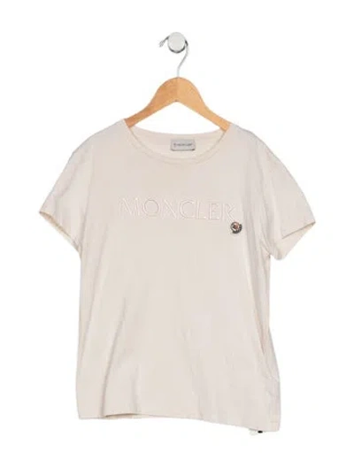 Pre-owned Moncler Kids' Girls' Short Sleeve T-shirt In Neutrals