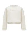 Moncler Embroidered Logo Sweatshirt In Cream