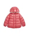Moncler Girls' Tazui Ruffle Down Puffer Jacket - Baby, Little Kid In Pink