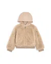 Moncler Girls' Teddy Zip Up Hoodie - Little Kid In Brown
