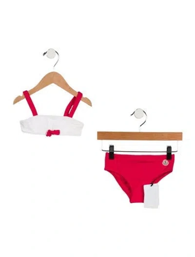 Pre-owned Moncler Babies' Girls' Two Piece Swimsuit W/tags In Multi