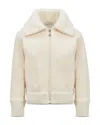 Moncler Girls' Zip Up Cardigan - Big Kid In Cream