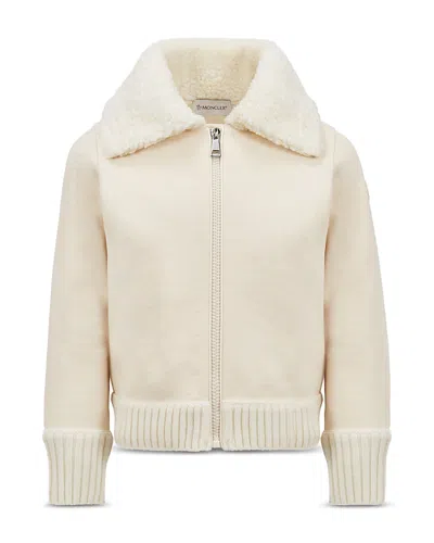 MONCLER GIRLS' ZIP UP CARDIGAN - BIG KID