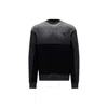 Moncler Girocollo Long Sleeve Pullover Sweater In Grey