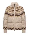 Moncler Girose Down-paneled Wool-blend Zip-up Cardigan In Multi