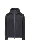 Moncler Zip-up Hooded Jacket In Black