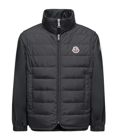 Moncler Mini 3-in-1 Adaptable Jacket For Boys In Black