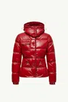 Moncler Short Puffer Jacket Glareins In Red