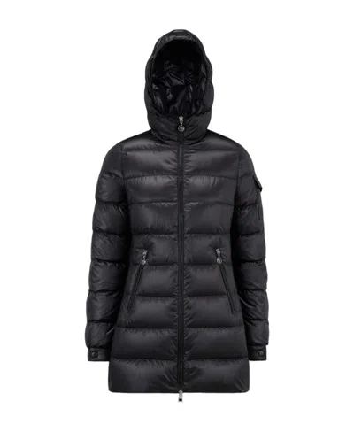 Moncler Glements Hooded Quilted Coat In Black