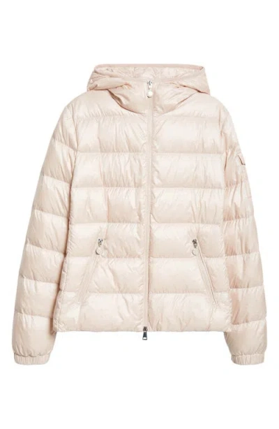 Moncler Gles Hooded Down Jacket In Pink