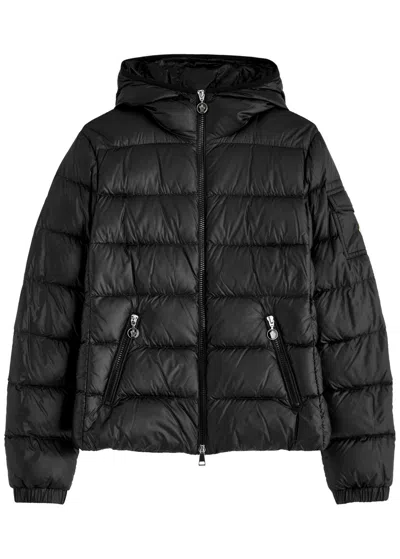 Moncler Gles Hooded Quilted Shell Jacket In Black