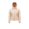 Moncler Gles Hooded Short Down Jacket Pink In Pink