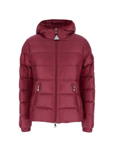 Moncler Glesse Hooded Quilted Jacket In Brown