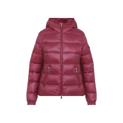 Moncler Glesse Hooded Short Down Jacket In Red