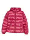 Moncler Glesse Short Padded Jacket With Hood In Red In Red