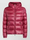 Moncler Glesse Short Padded Jacket With Hood In Red In Red