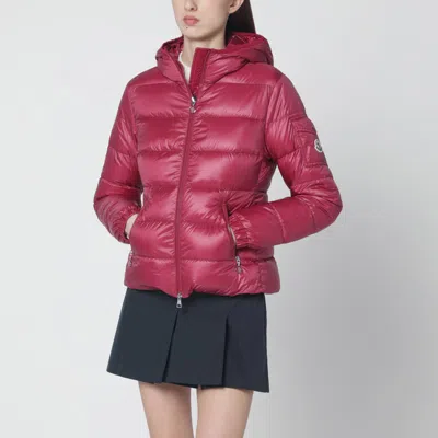 Moncler Glesse Short Padded Jacket With Hood In Red