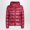 Moncler Glesse Short Padded Jacket With Hood In Red In Red