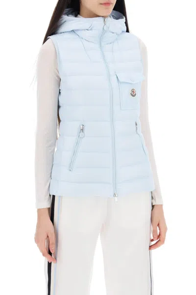 Moncler Glicos Puffer Vest In Blue