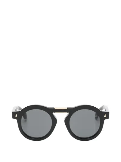 Moncler Glisse Round-frame Sunglasses In Black