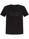 Moncler Glitter-logo T-shirt In Black