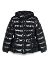Moncler Glossy Black 'barante' Down Jacket With Hood
