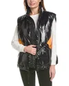 Moncler Glossy Down Vest In Black