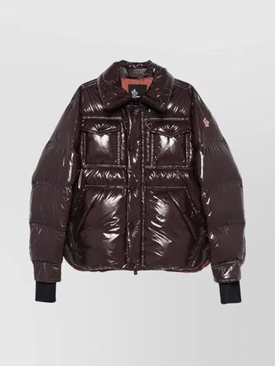 MONCLER GLOSSY FINISH DOWN JACKET WITH QUILTED DESIGN